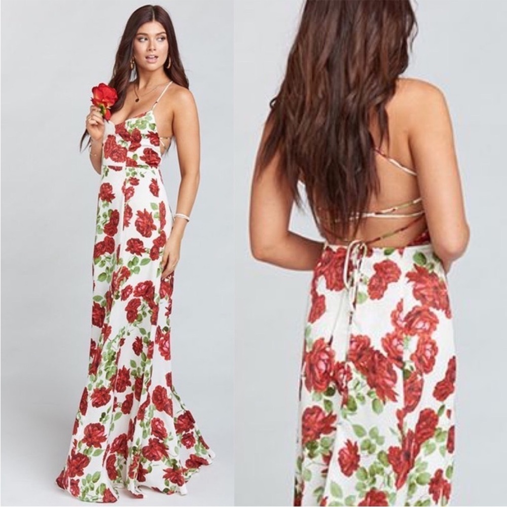 Show Me Your Mumu Women’s Godshaw Goddess Rose Floral Maxi Bridesmaids Dress - Picture 8 of 15